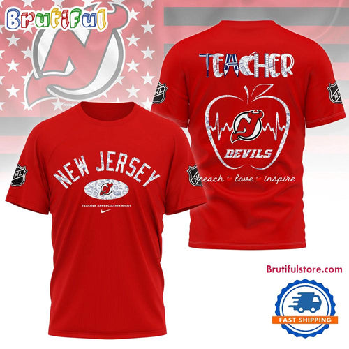New Jersey Devils NHL Teacher Appreciation Day 3D T Shirt