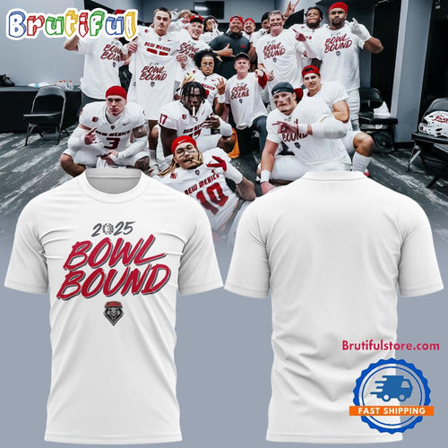 New Mexico Lobos Football BOWL BOUND 2025 Limited 3D Shirt