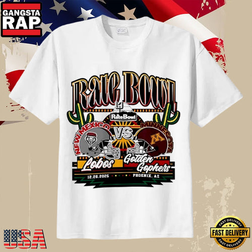 New Mexico Lobos vs Minnesota Golden Gophers Rate Bowl 2025 T Shirt