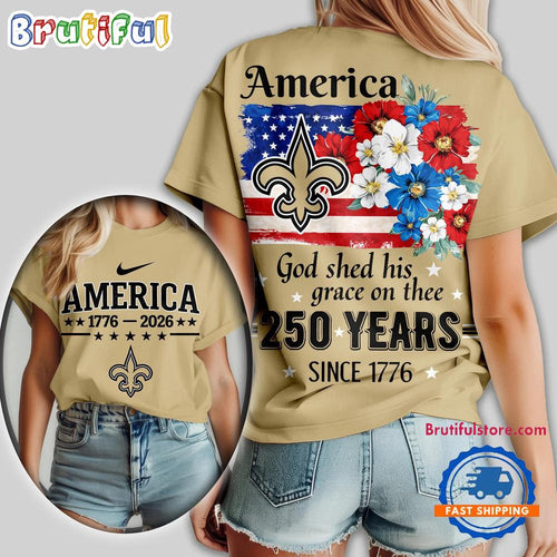 New Orleans Saints NFL America God Shed His Grace On Thee Unisex T Shirt