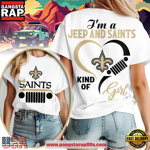New Orleans Saints NFL Jeep Girl Women’s Shirt