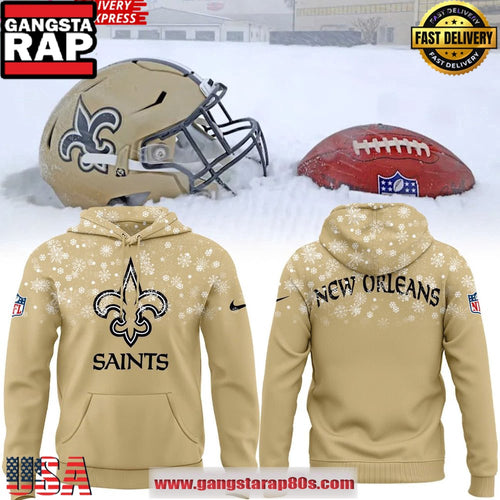 New Orleans Saints Snow 2025 Unisex Hoodie