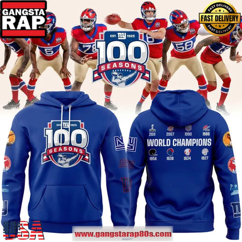 New York Giants 100Th Limited Edition Hoodie Shirt