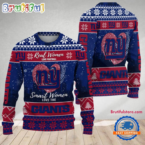 New York Giants Real Women Love Football Ugly Christmas Sweater