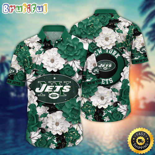 New York Jets Hawaii Shirt Flower Summer Vibes