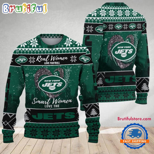New York Jets Real Women Love Football Ugly Christmas Sweater