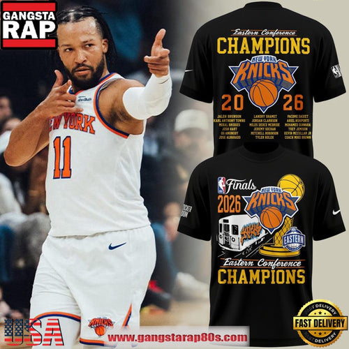 New York Knicks 2026 Eastern Conference Champions Locker Room Vintage T Shirt