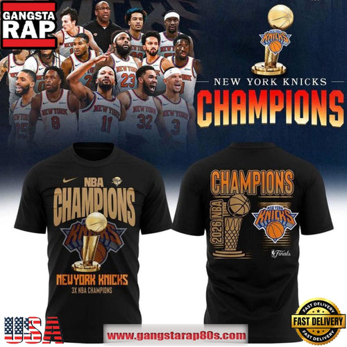New York Knicks 3x NBA Champions 2026 T Shirt