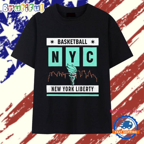 New York Liberty Basketball Skyline T Shirt
