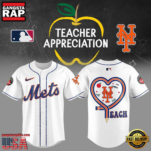 New York Mets Teacher Appreciation 2025 Baseball Jersey