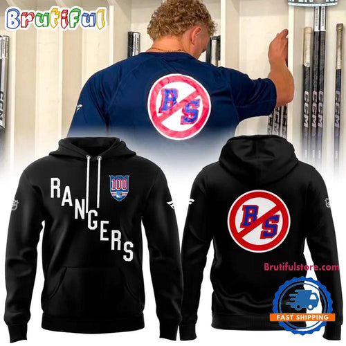 New York Rangers No BS 2025 Black Hoodie