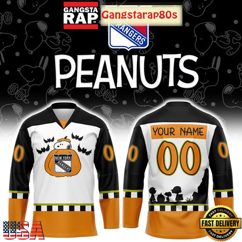 New York Rangers Snoopy Peanuts Halloween Hockey Jersey