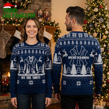 New York Yankees Bronx Bombers Reindeer And Christmas Trees Ugly Christmas Sweater