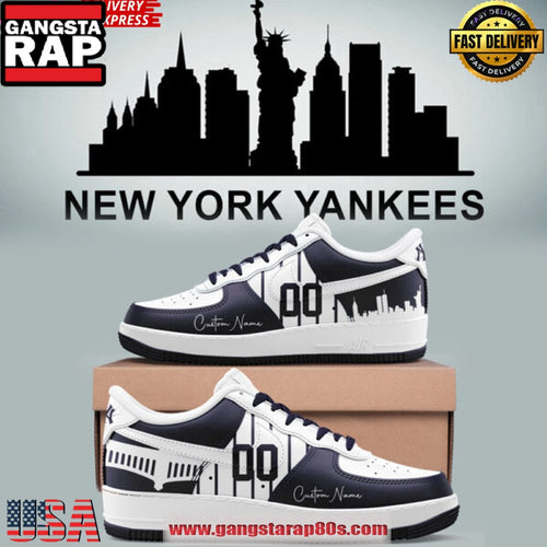 New York Yankees Skyline Limited Custom Air Force 1 Sneakers Shoes