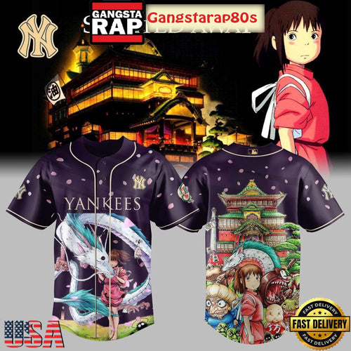 New York Yankees x Spirited Away Studio Ghibli 2025 Baseball Jersey Shirt
