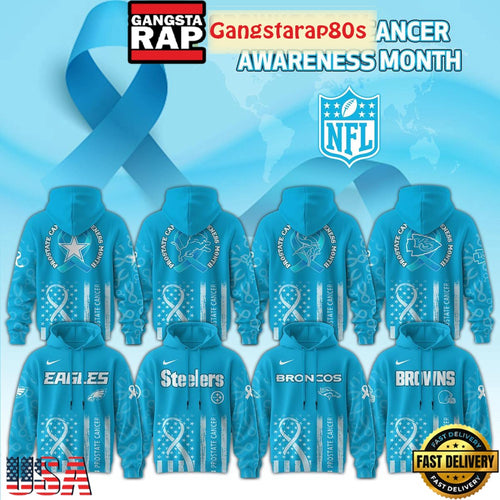 NFL All Team x Prostate Cancer Awareness New Design Hoodie