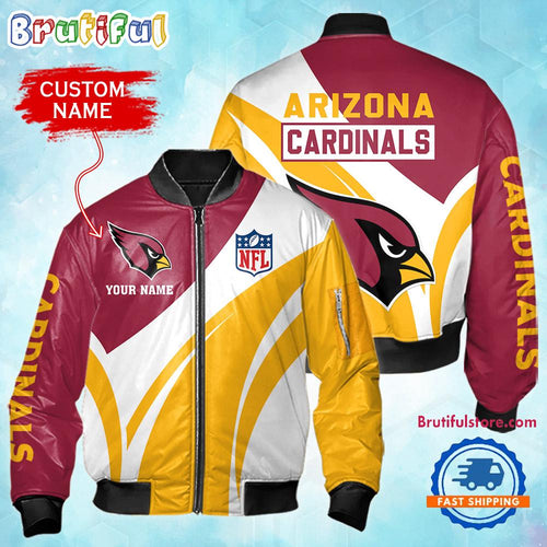 NFL Arizona Cardinals Football Team Logo Personalized Bomber Jacket