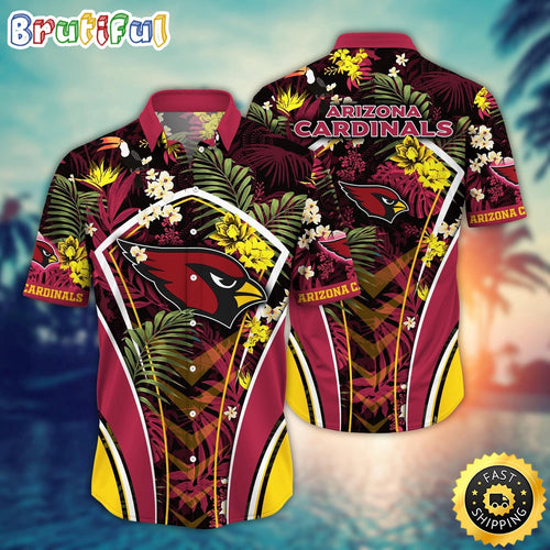 NFL Arizona Cardinals Hawaii Shirt Flower Vibrant Beachy Shirts