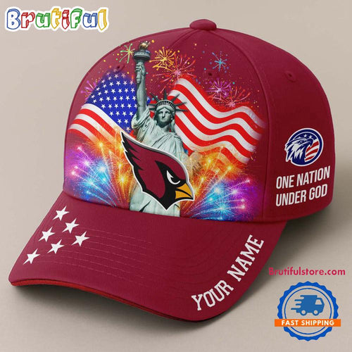 NFL Arizona Cardinals One Nation Under God Happy Independence Day Custom Classic Cap
