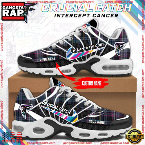 NFL Atlanta Falcons Crucial Catch Intercept Cancer Air Max Plus Shoes Running Sneakers