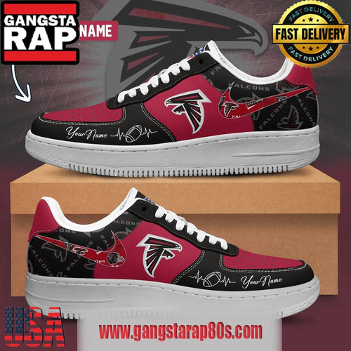 NFL Atlanta Falcons Custom Name Air Force 1 Running Sneakers Shoes