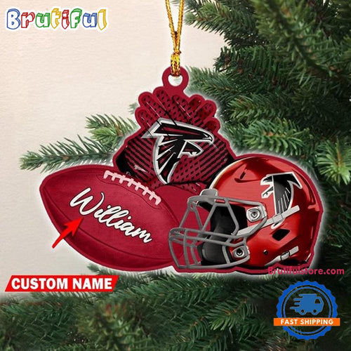 NFL Atlanta Falcons Football Helmets Christmas Ornament, Custom Football Ornament Decoration