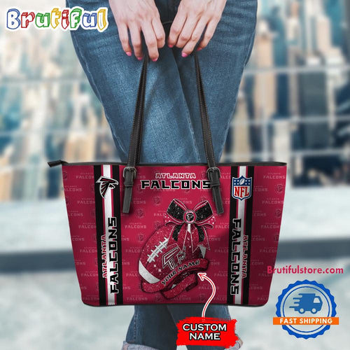 NFL Atlanta Falcons Football Team Women’s Leather Tote Bag