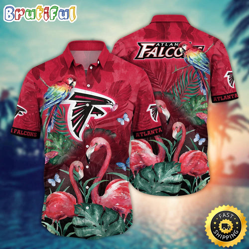 NFL Atlanta Falcons Hawaii Shirt Flamingo And Flower Aloha Shirt