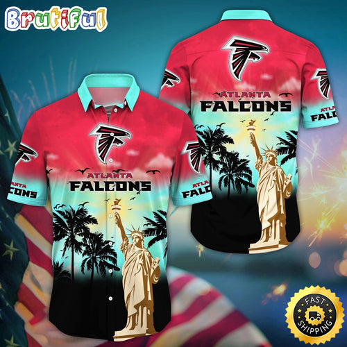 NFL Atlanta Falcons Hawaii Shirt Statue Of Liberty Aloha Shirt