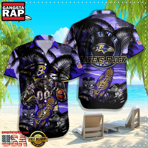 NFL Baltimore Ravens Hawaiian Shirt For Men Women