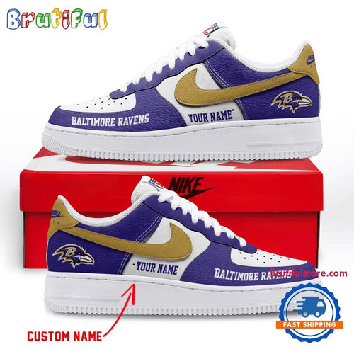 NFL Baltimore Ravens Limited Edition Personalized Air Force 1 Shoes Sneaker