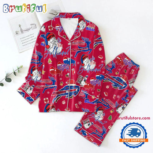 NFL Buffalo Bills Do You Billieve For Special Football Team Winter Season Satin Pajamas Set, Bills Pajamas Set