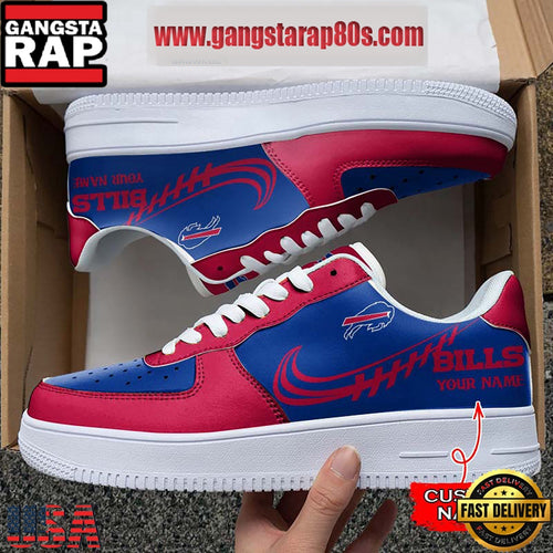 NFL Buffalo Bills Unique Design Custom Name Air Force 1 Sneaker Shoes