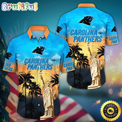 NFL Carolina Panthers Hawaii Shirt Statue Of Liberty Aloha Shirt