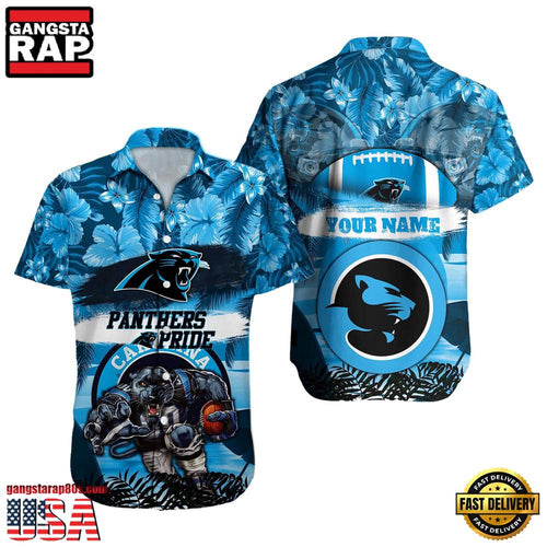 NFL Carolina Panthers Mascot Football Aloha Hawaiian Shirt