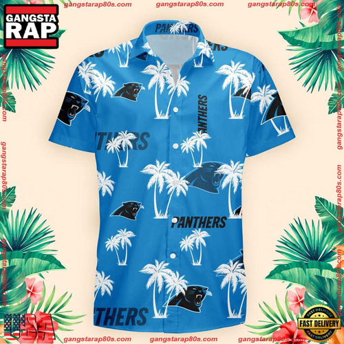 NFL Carolina Panthers Palm Tree Pattern Hawaii Shirt