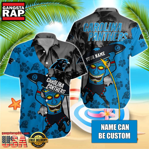 NFL Carolina Panthers Retro Custom Hawaiian Shirts For Men Women