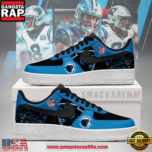 NFL Carolina Panthers Trending Football Sneakers Nike Air Force 1 Shoes