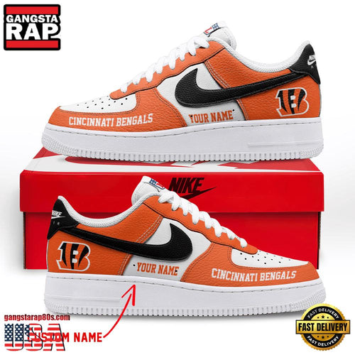NFL Cincinnati Bengals New Design Custom Air Force 1 Running Sneakers Shoes