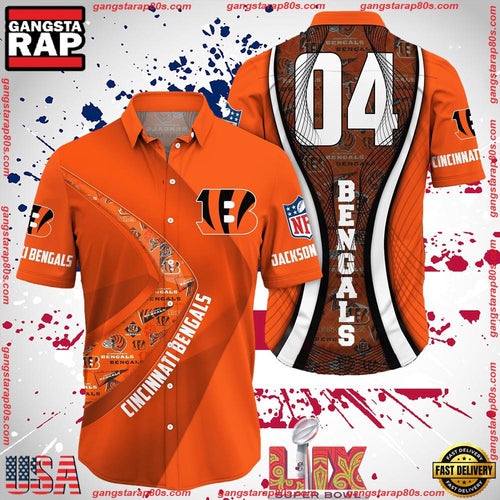 NFL Cincinnati Bengals Super Bowl LIX 2025 Custom Aloha Hawaiian Shirt