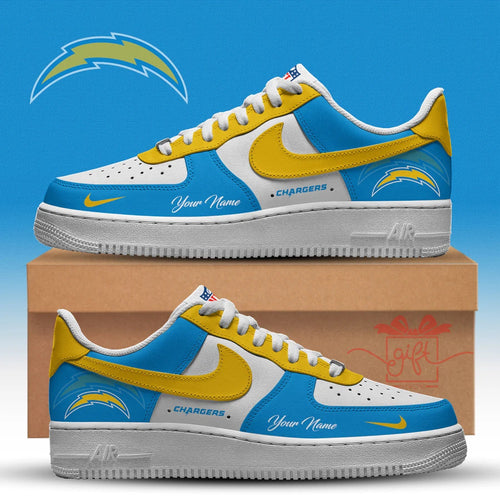 NFL Custom Los Angeles Chargers New 2026 Version Nike Air Force 1 Fashions Shoes
