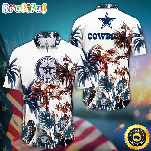 NFL Dallas Cowboys Hawaii Shirt Palm Tree Aloha Shirt For Fans