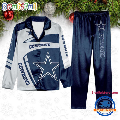 NFL Dallas Cowboys Special Football Team Winter Season Satin Pajamas Set