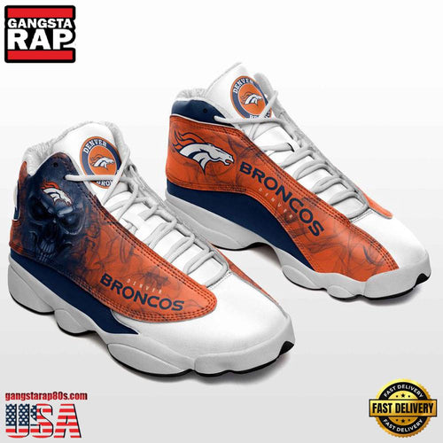 NFL Denver Broncos New Design Air Jordan 13 Running Sneakers Shoes