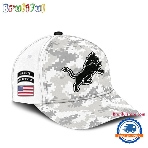 NFL Detroit Lions Arctic Camo 2024 Salute to Service Cap