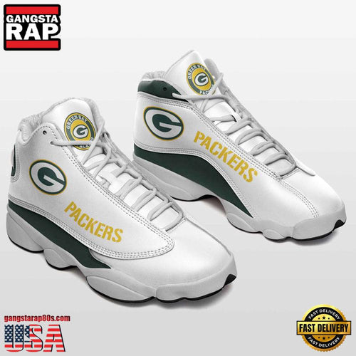 NFL Green Bay Packers New Design Air Jordan 13 Running Sneakers Shoes