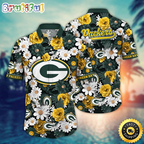 NFL Green Bay Packers Hawaii Shirt Flower Sunny Day Essentials