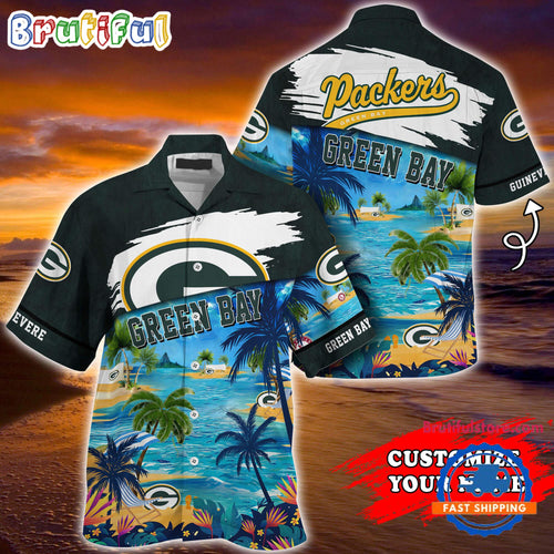 NFL Green Bay Packers Palm Tree Hot Summer Hawaiian Shirt Gifts Sport Fans