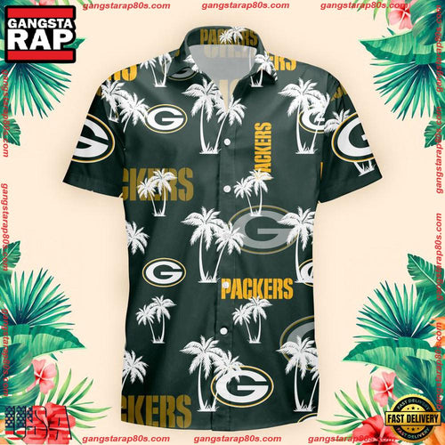 NFL Green Bay Packers Palm Tree Pattern Hawaii Shirt