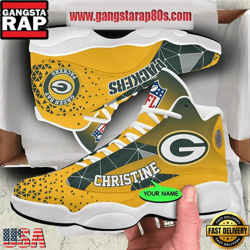 NFL Green Bay Packers Personalized Air Jordan 13 Sport Shoes